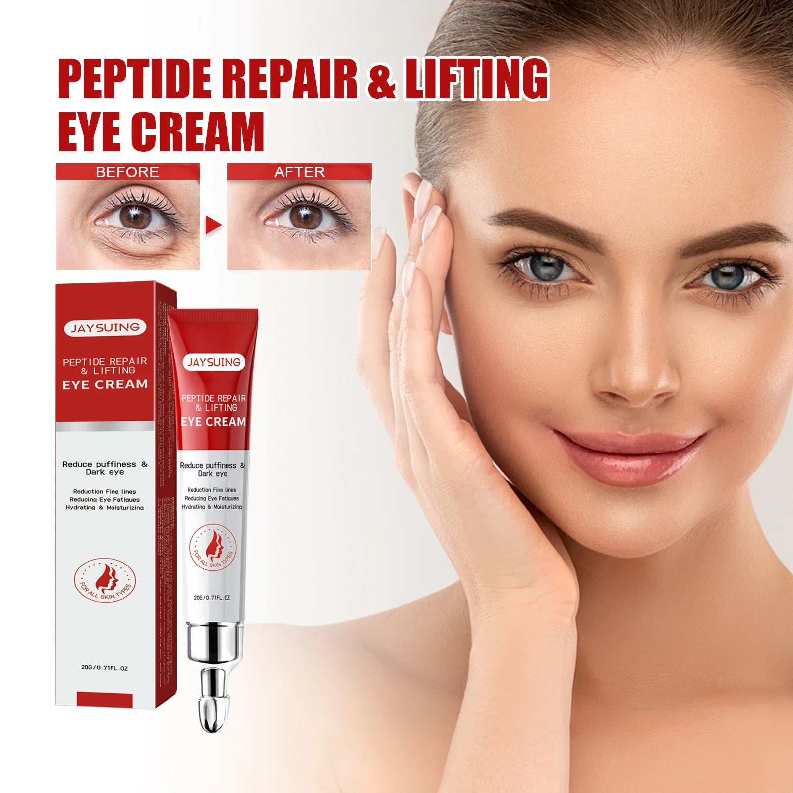 Jaysuing Peptide Eye Cream – Anti-Wrinkle & Dark Circle Treatment