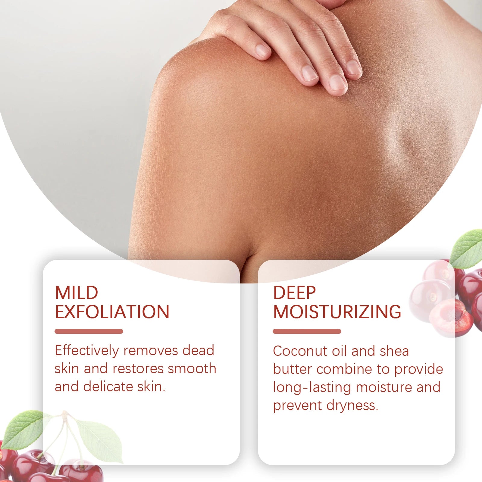 EELHOE Cherry Body Scrub Cream – Exfoliating & Moisturizing