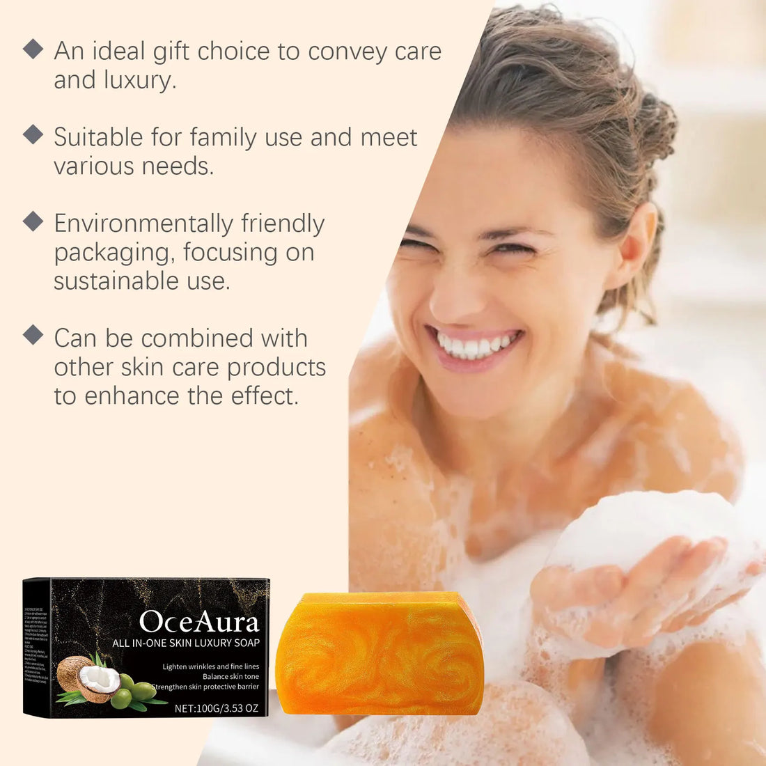 Oceaura Moisturizing Body Bath Soap – Smooth & Refreshing