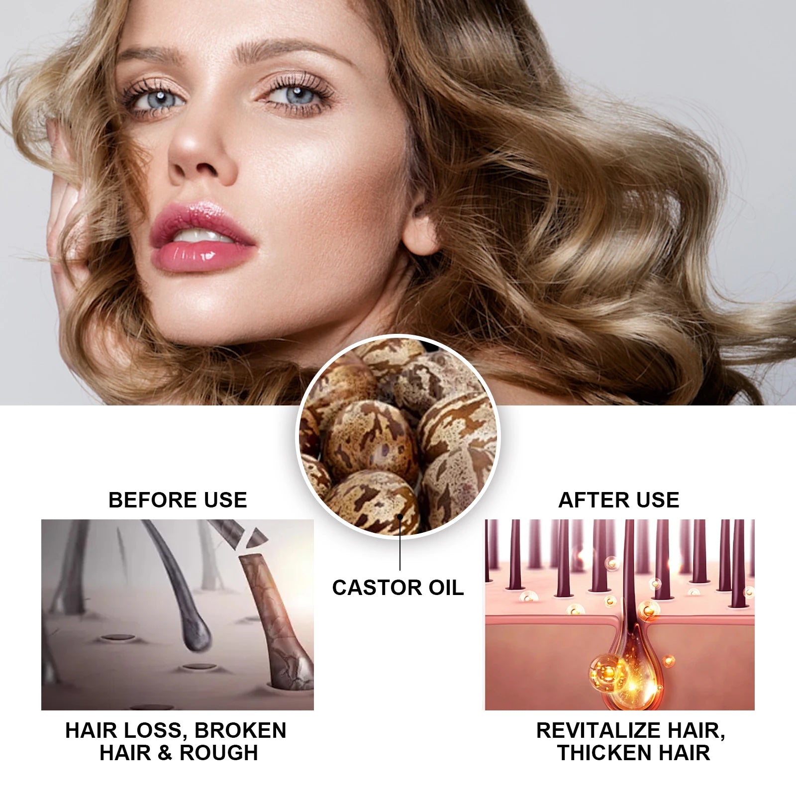 Hoegoa Castor Oil Hair Growth & Thickening Oil – 30ml