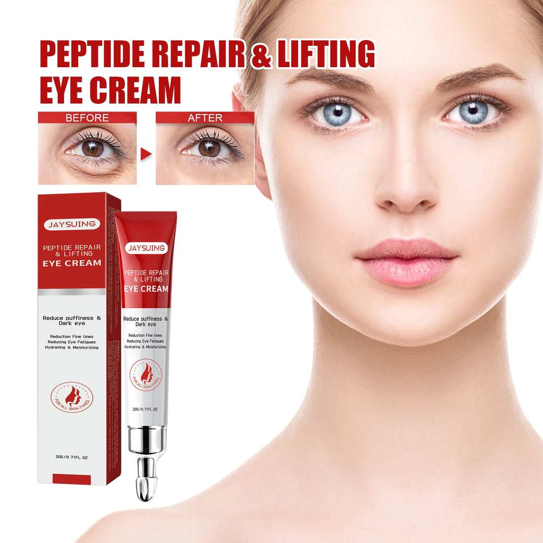 Jaysuing Peptide Eye Cream – Anti-Wrinkle & Dark Circle Treatment