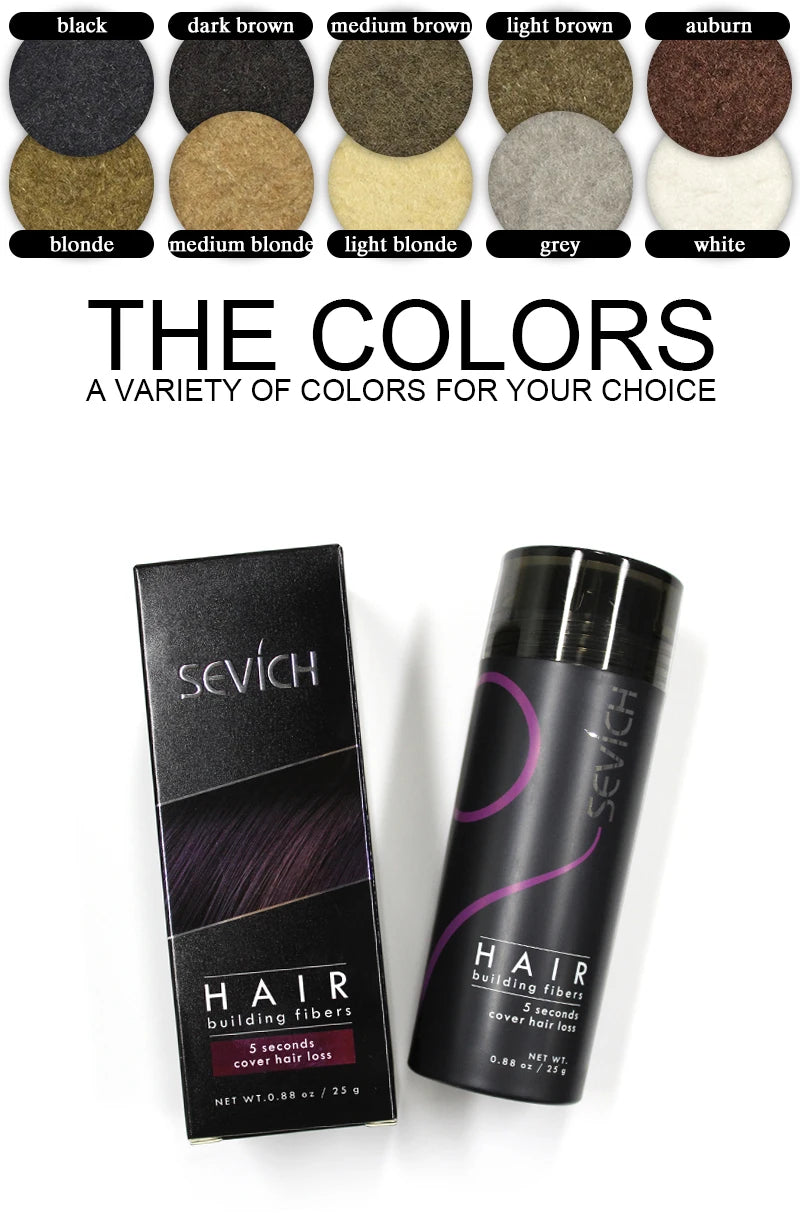 Sevich Hair Building Fibers – 25g Keratin Hair Thicker