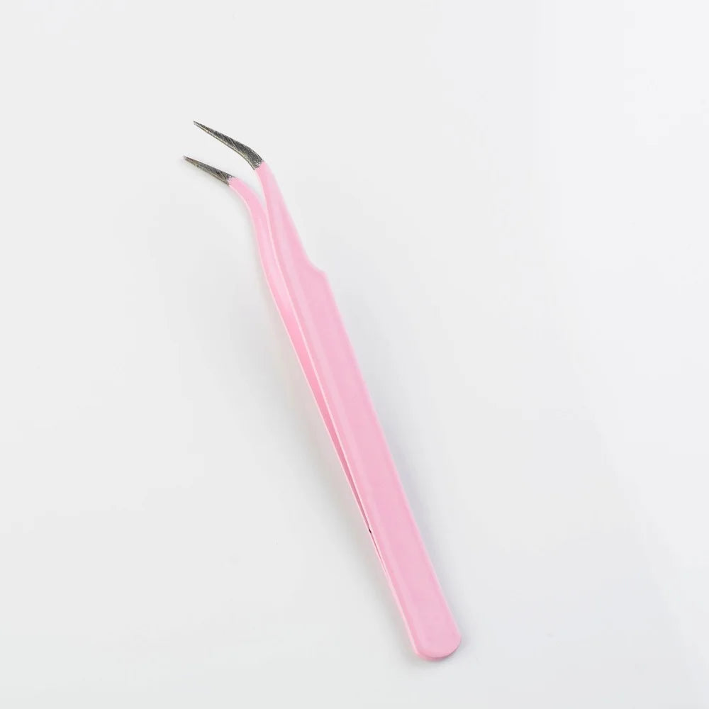 Stainless Steel Eyelash Extension Tweezers – Curved & Straight
