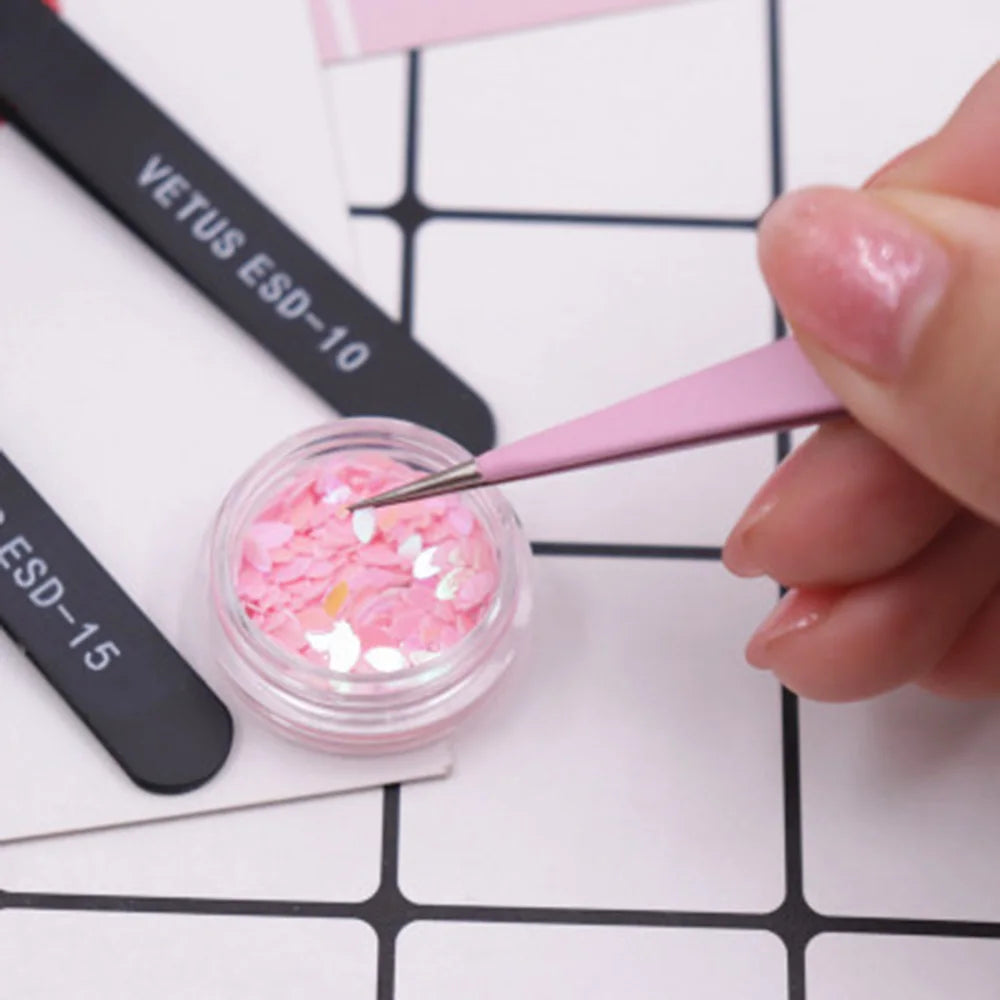 Stainless Steel Eyelash Extension Tweezers – Curved & Straight