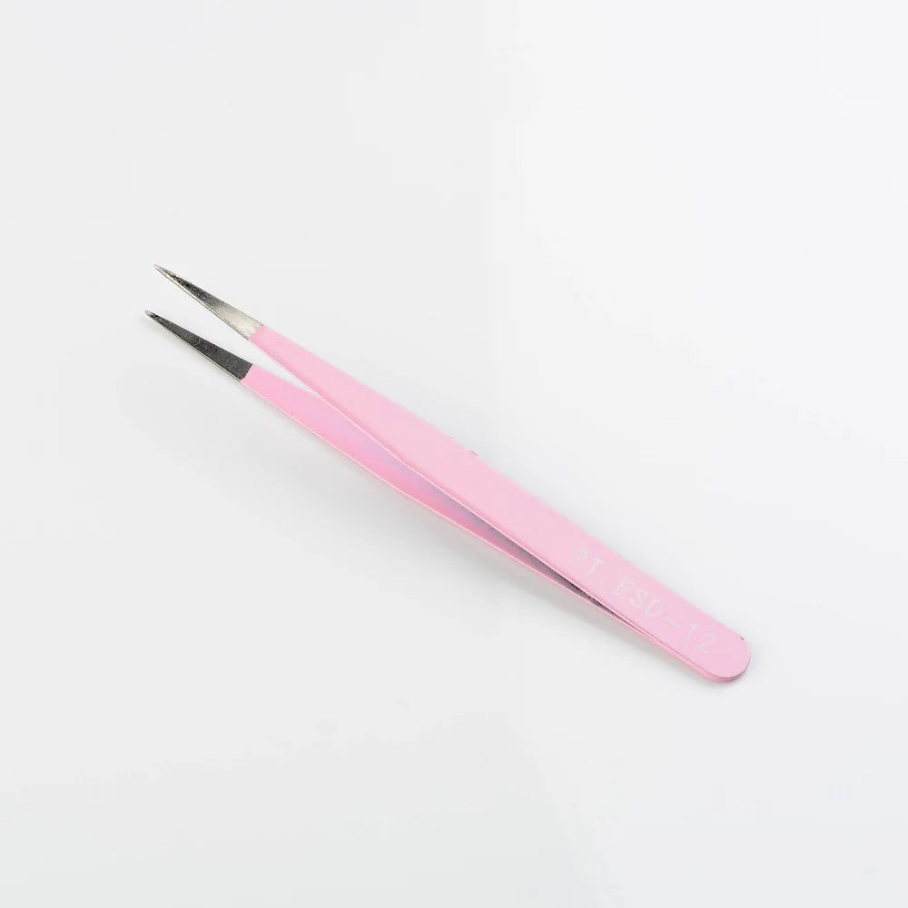 Stainless Steel Eyelash Extension Tweezers – Curved & Straight