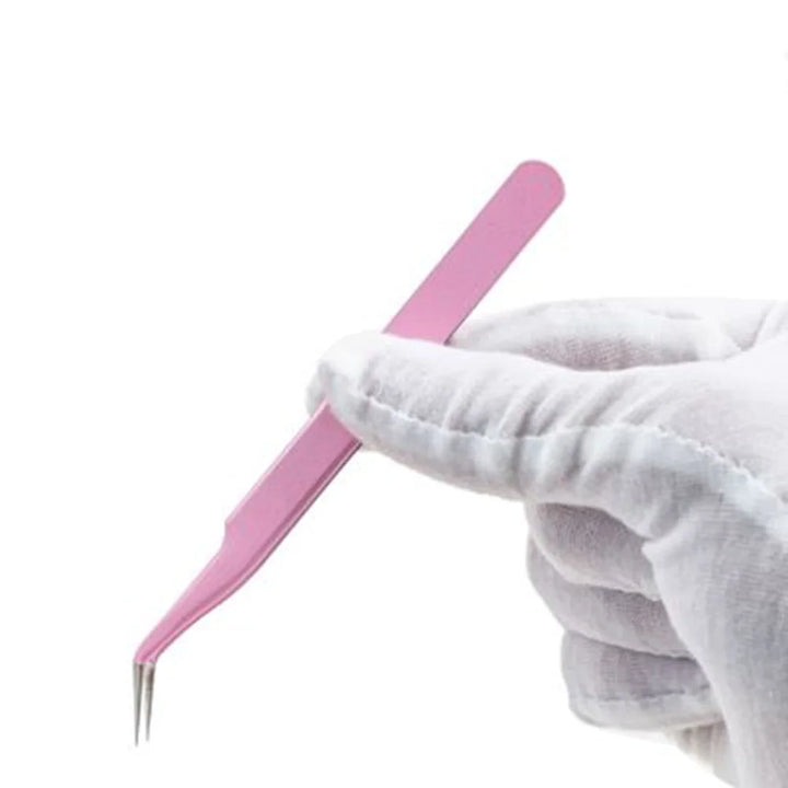 Stainless Steel Eyelash Extension Tweezers – Curved & Straight
