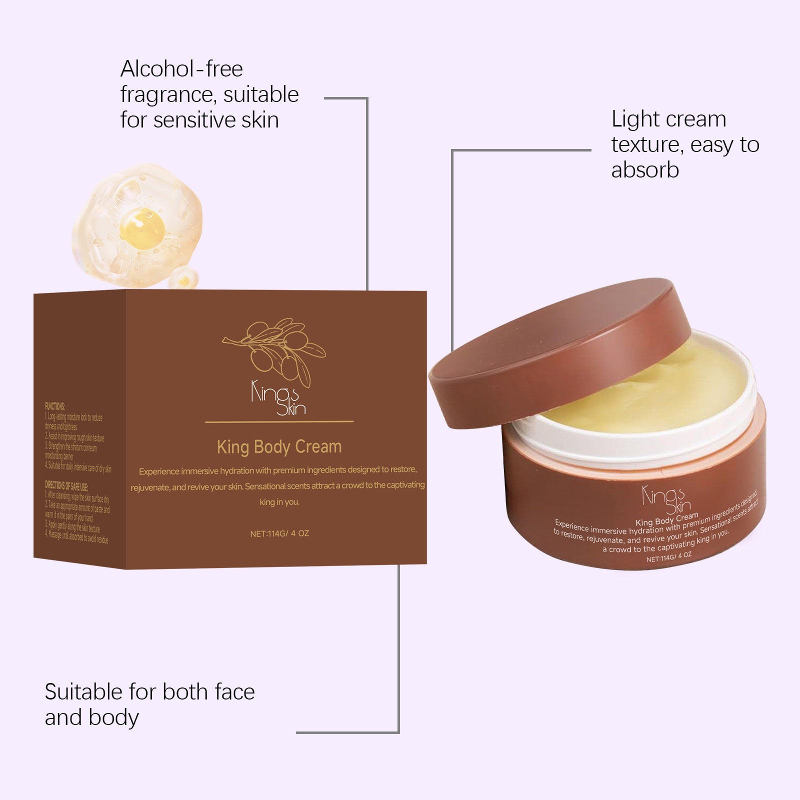 Shea Butter Moisturizing Body Cream – Hydrate, Brighten & Firm
