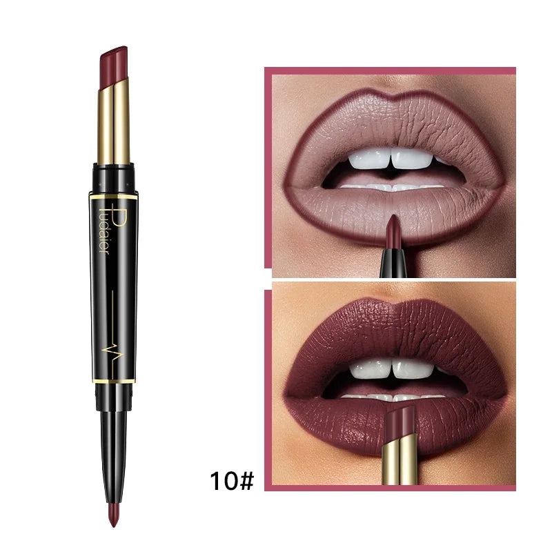 Double-Ended Matte Lip Liner & Lipstick – Nude