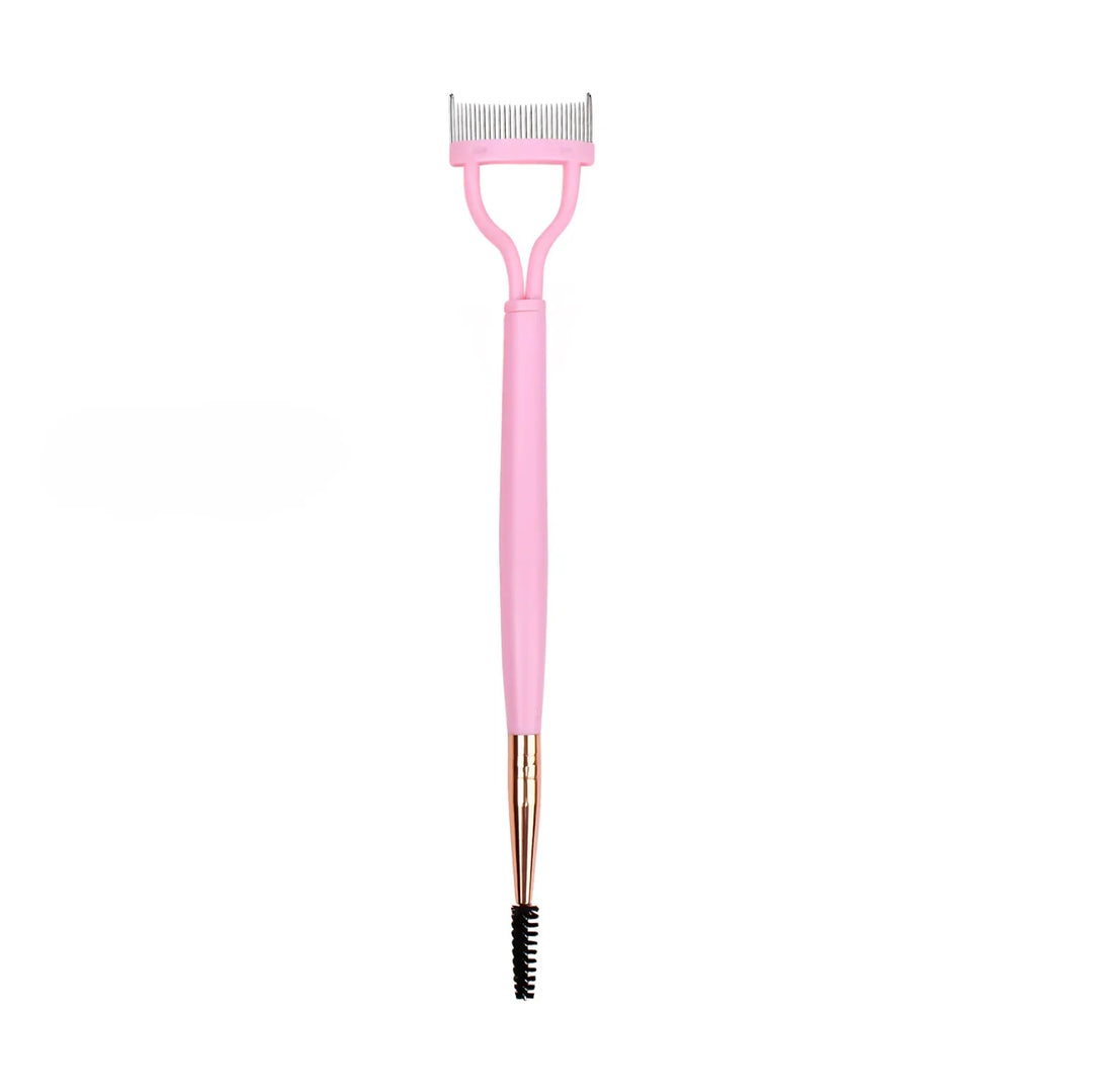2-in-1 Folding Eyelash Curler & Brush Comb