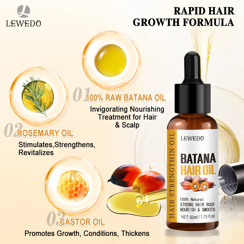 Lewedo Naturals Batana Oil – Fast Hair Growth & Nourishing