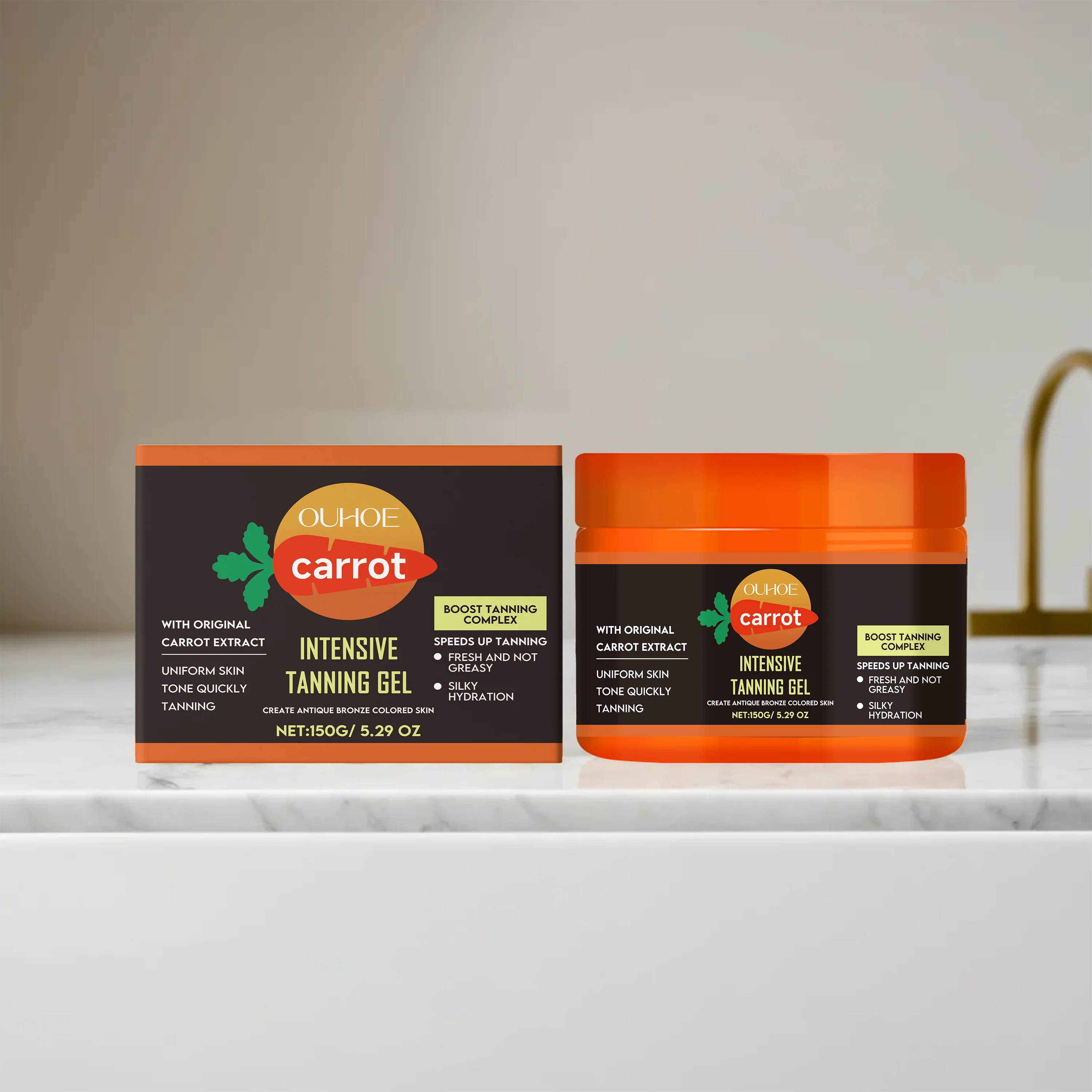 Carrot Tanning Gel – Hydrating Sunless Tan for Face & Body