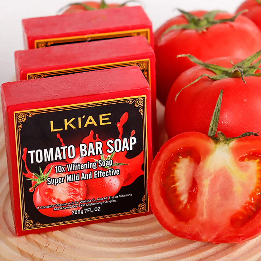 LKIAE Tomato Scented Natural Bar Soap – Face & Body, 200g