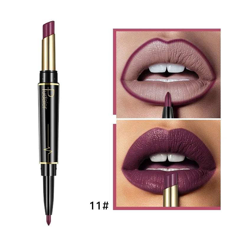 Double-Ended Matte Lip Liner & Lipstick – Nude