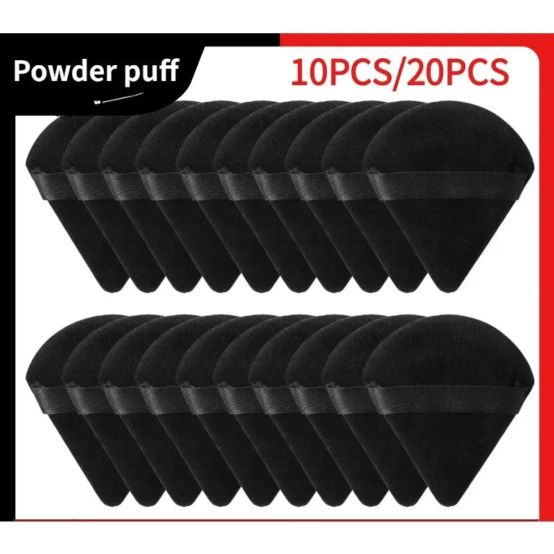 Triangle Velvet Mini Powder Puffs – 10/20PCS
