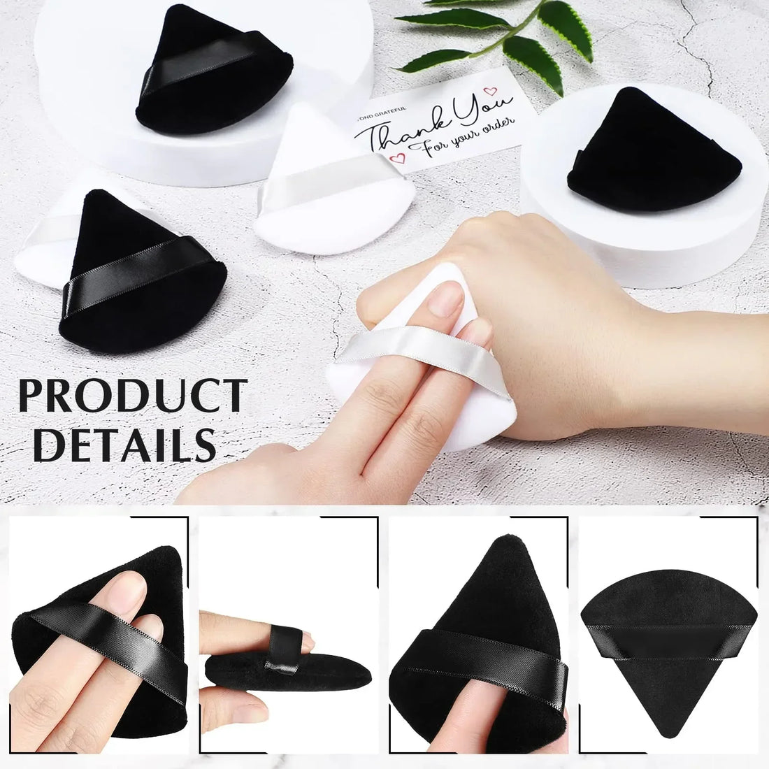 Triangle Velvet Mini Powder Puffs – 10/20PCS