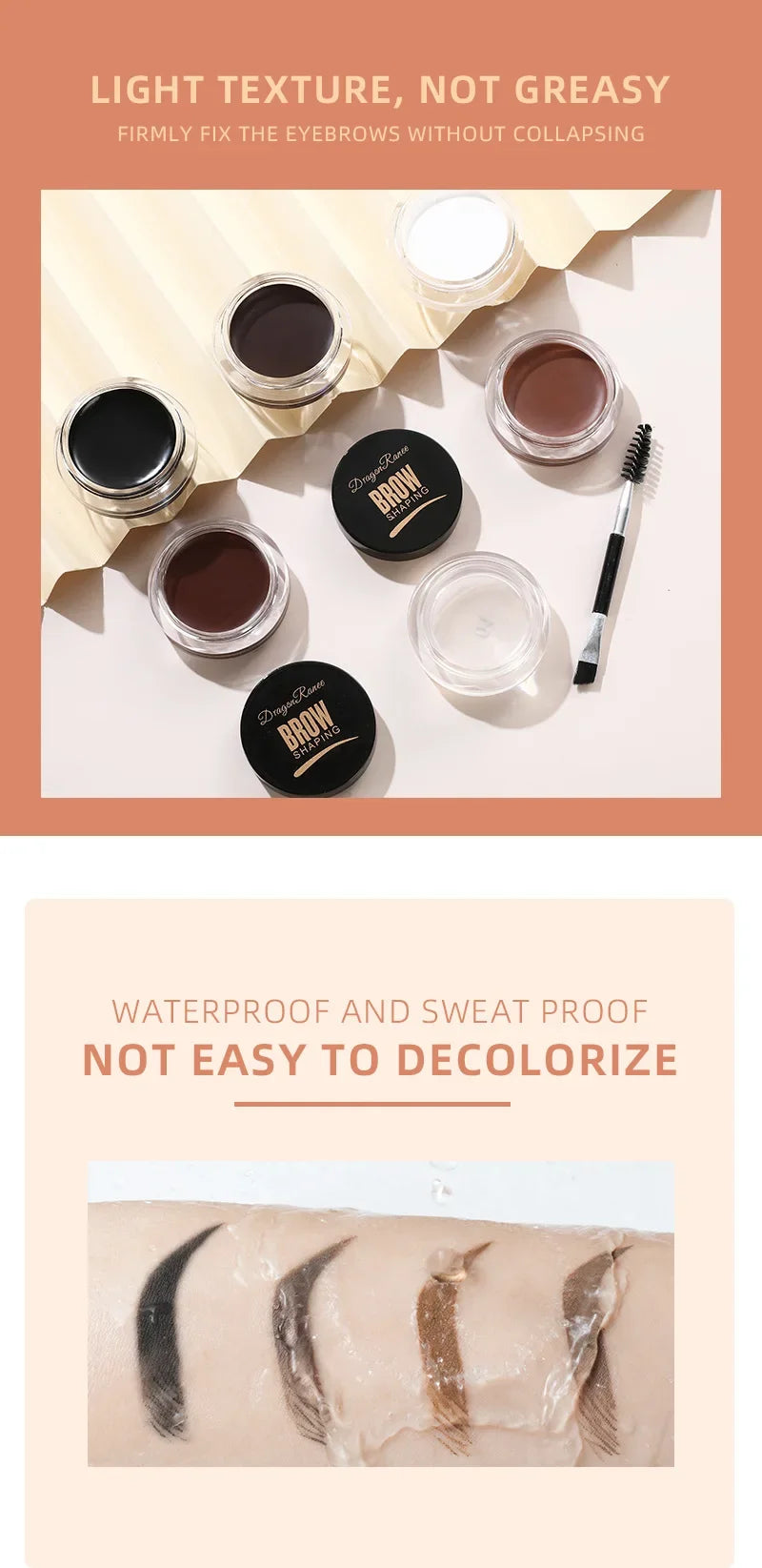 3D Matte Eyebrow Cream – Brown & Black