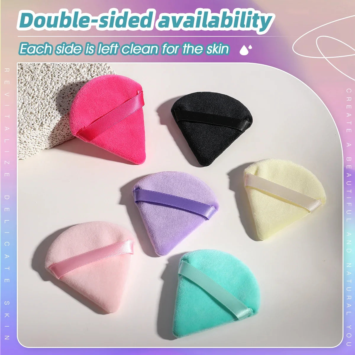Triangle Velvet Mini Powder Puffs – 10/20PCS