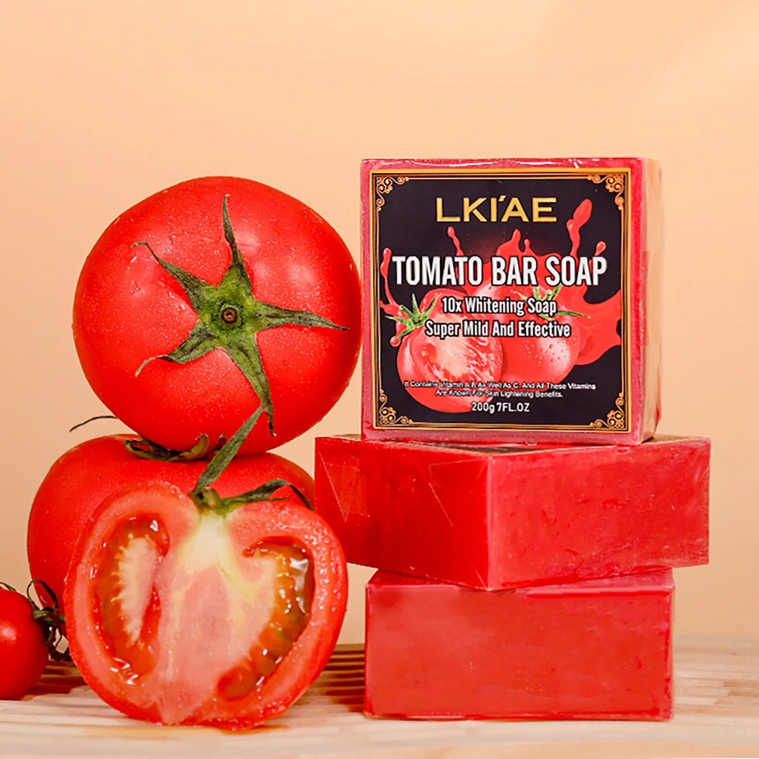 LKIAE Tomato Scented Natural Bar Soap – Face & Body, 200g