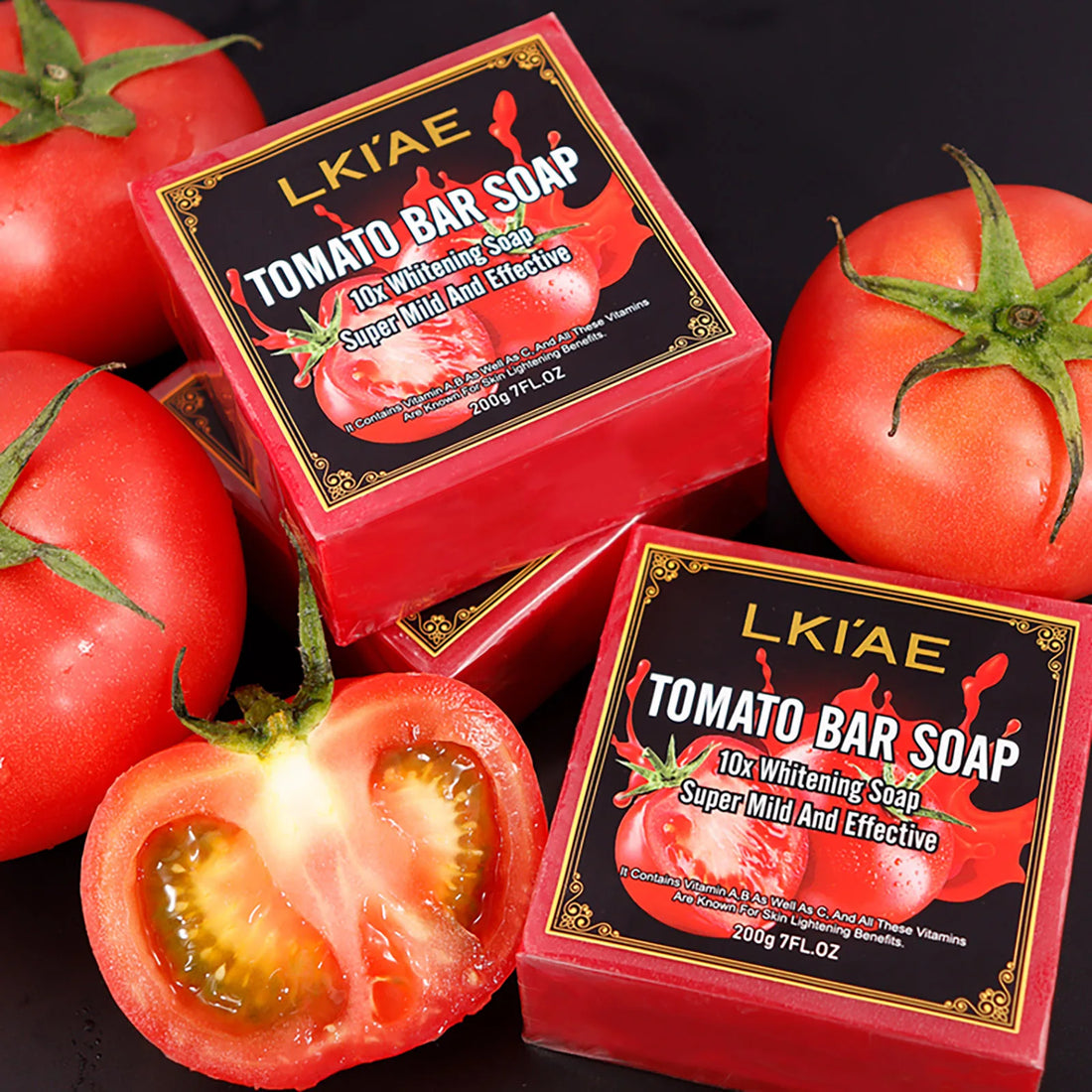 LKIAE Tomato Scented Natural Bar Soap – Face & Body, 200g