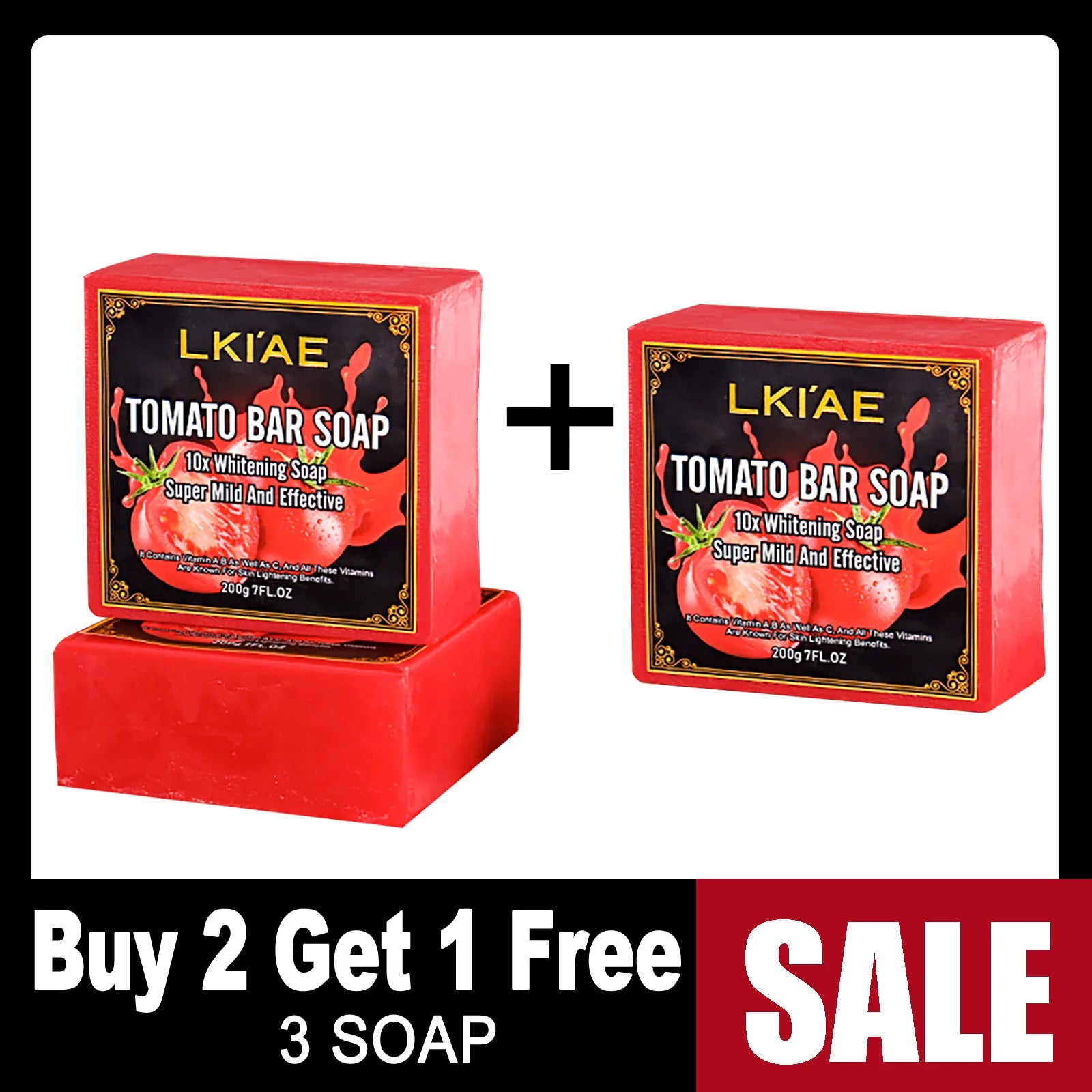 LKIAE Tomato Scented Natural Bar Soap – Face & Body, 200g