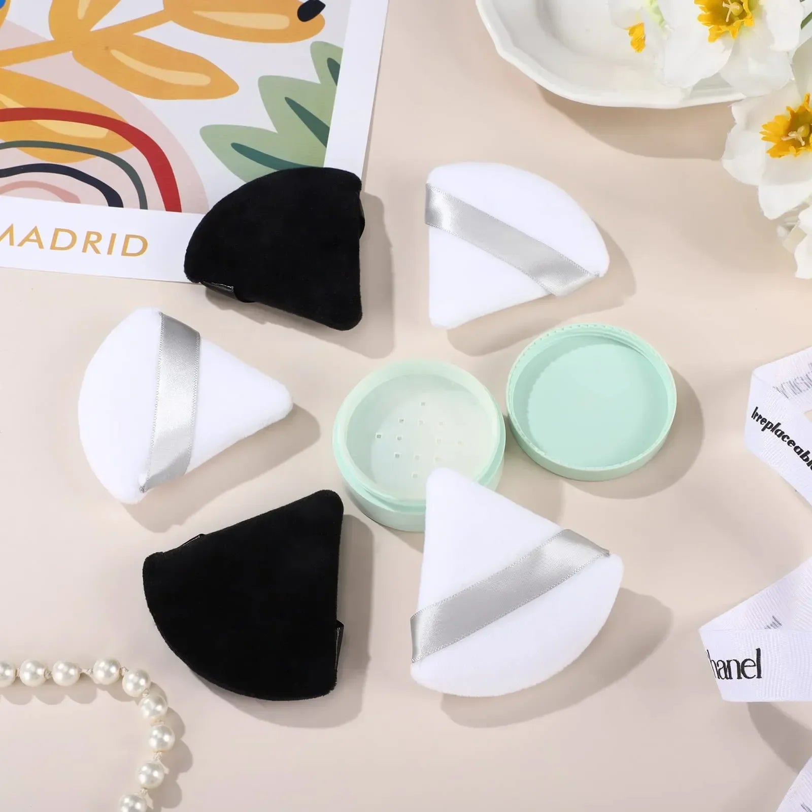 Triangle Velvet Mini Powder Puffs – 10/20PCS