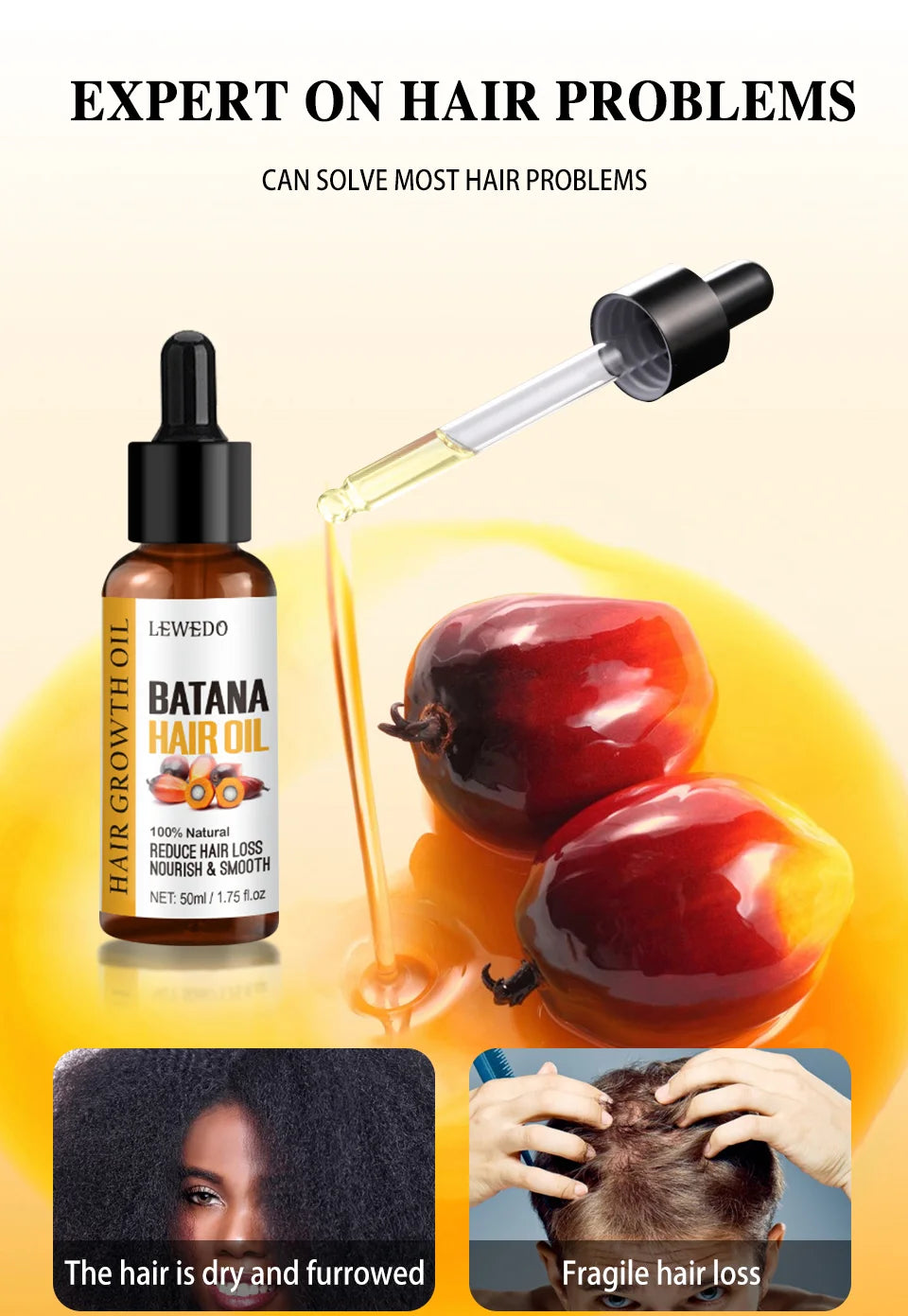 Lewedo Naturals Batana Oil – Fast Hair Growth & Nourishing