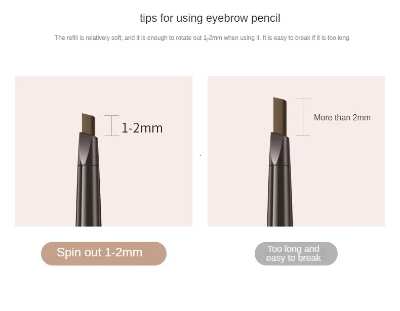 2-in-1 Professional Eyebrow Pencil – 5 Colors