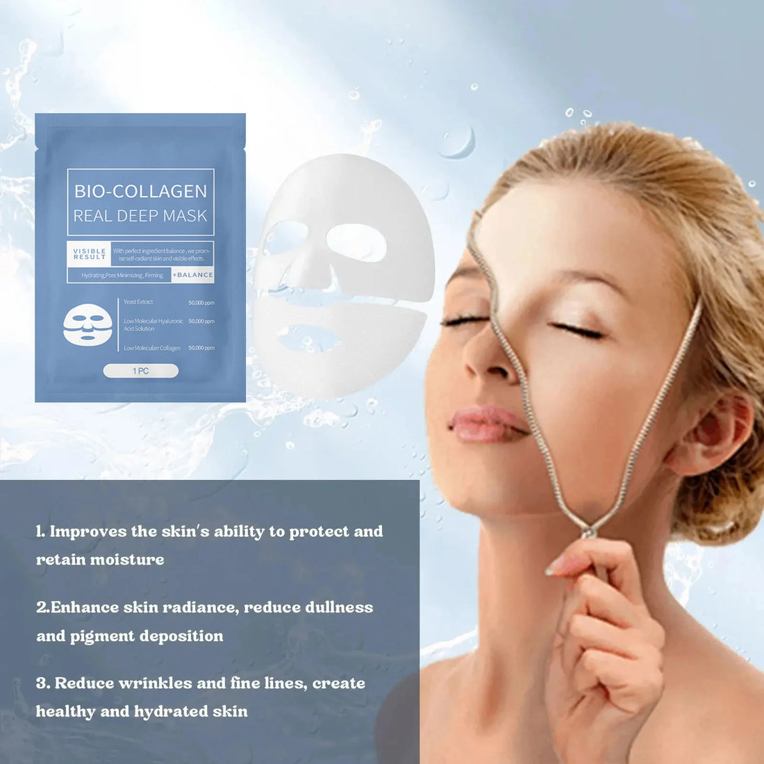 Bio Collagen Face Mask – Anti-Wrinkle & Firming Korean Skincare