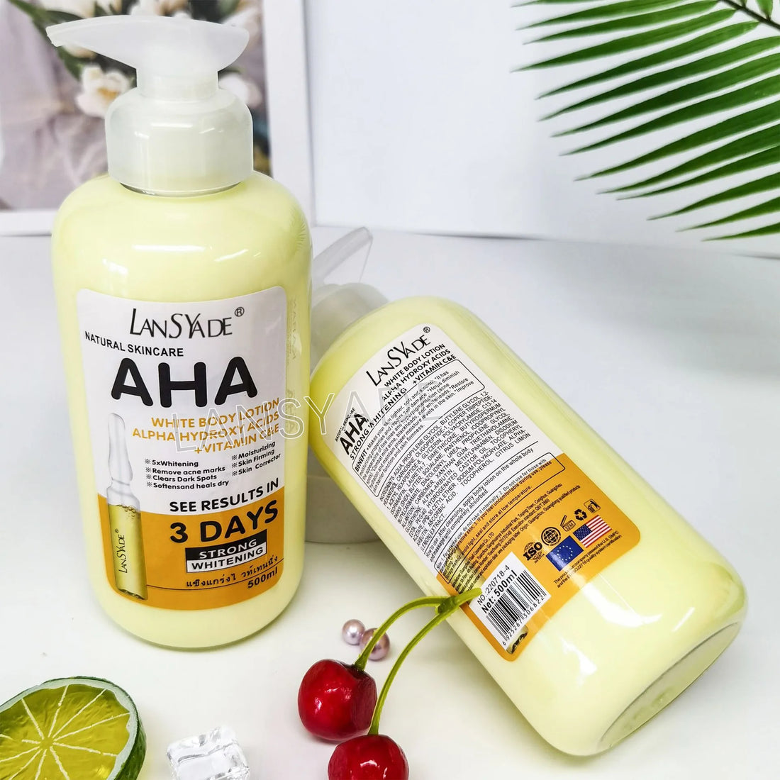 500ml Whitening Body Lotion – AHA + Vitamin C & E