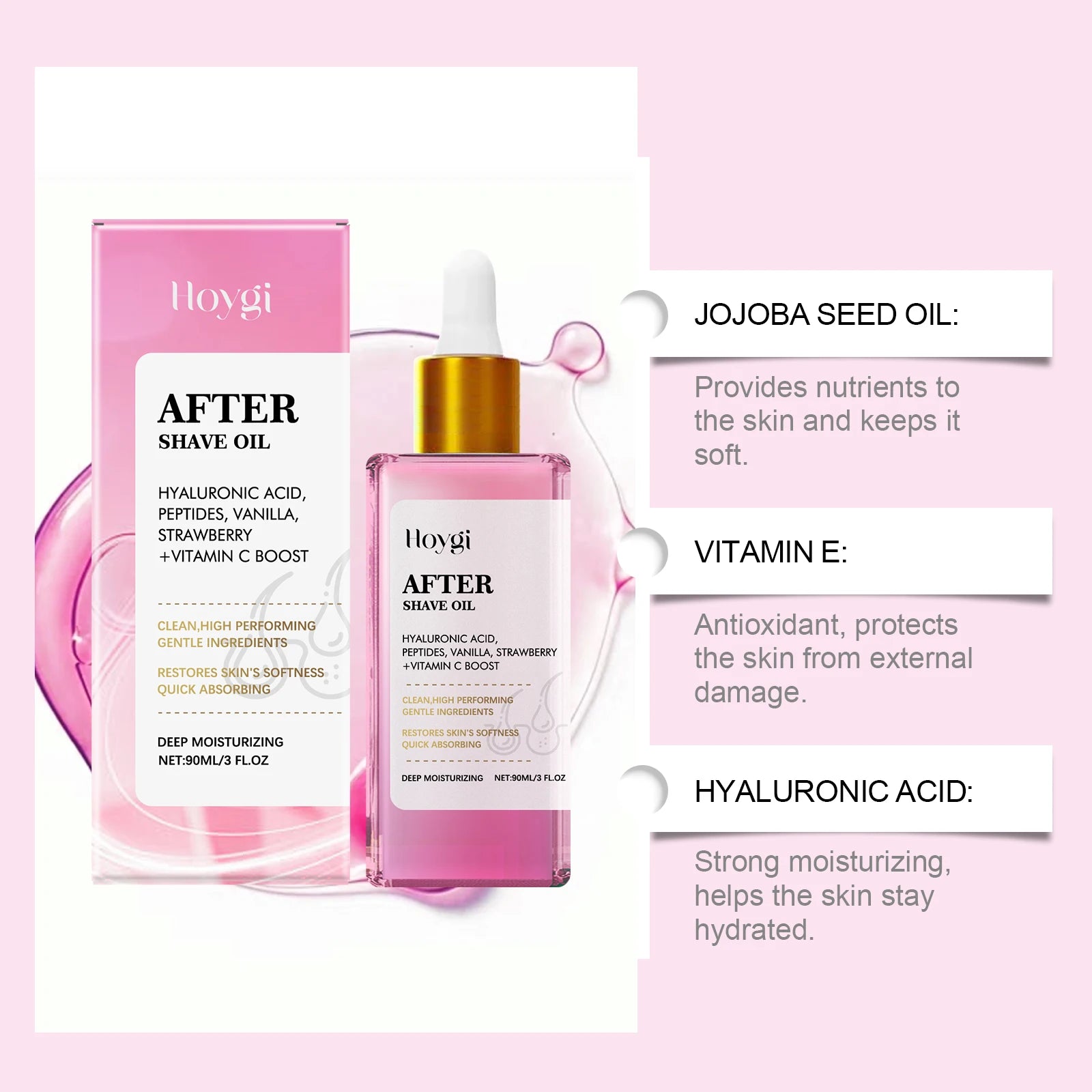 Strawberry Vanilla After Shave Oil – Soothing & Moisturizing