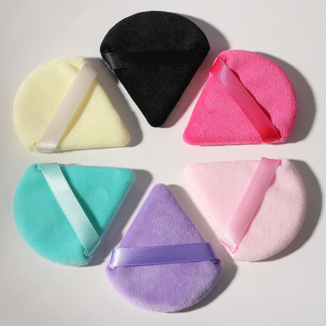 Triangle Velvet Mini Powder Puffs – 10/20PCS