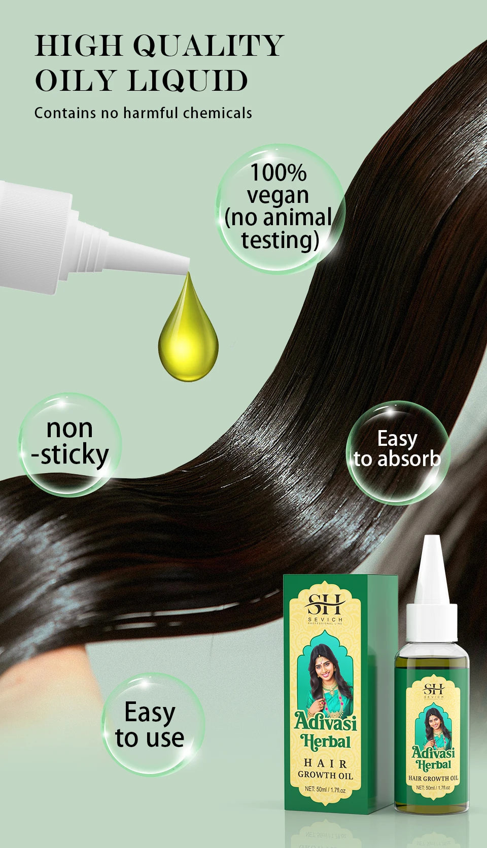 Ayurvedic Hair Growth Oil – Organic Hair Regrowth Serum
