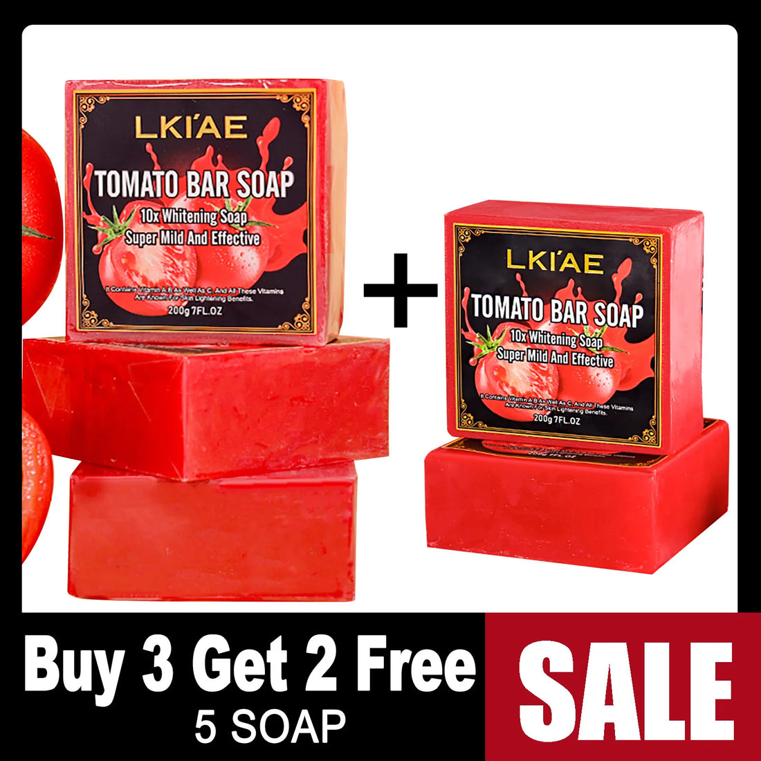 LKIAE Tomato Scented Natural Bar Soap – Face & Body, 200g
