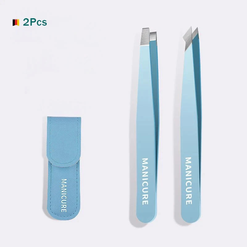 4PCS Colorful Stainless Steel Eyebrow Tweezers