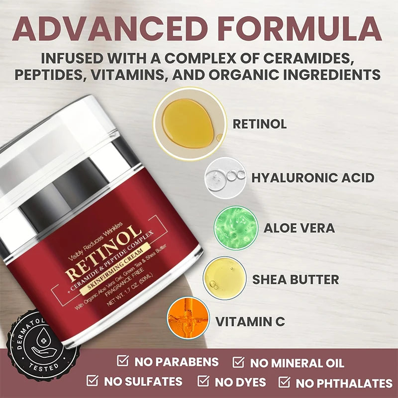 Instant Retinol Cream – Anti-Aging Wrinkle Remover & Firming