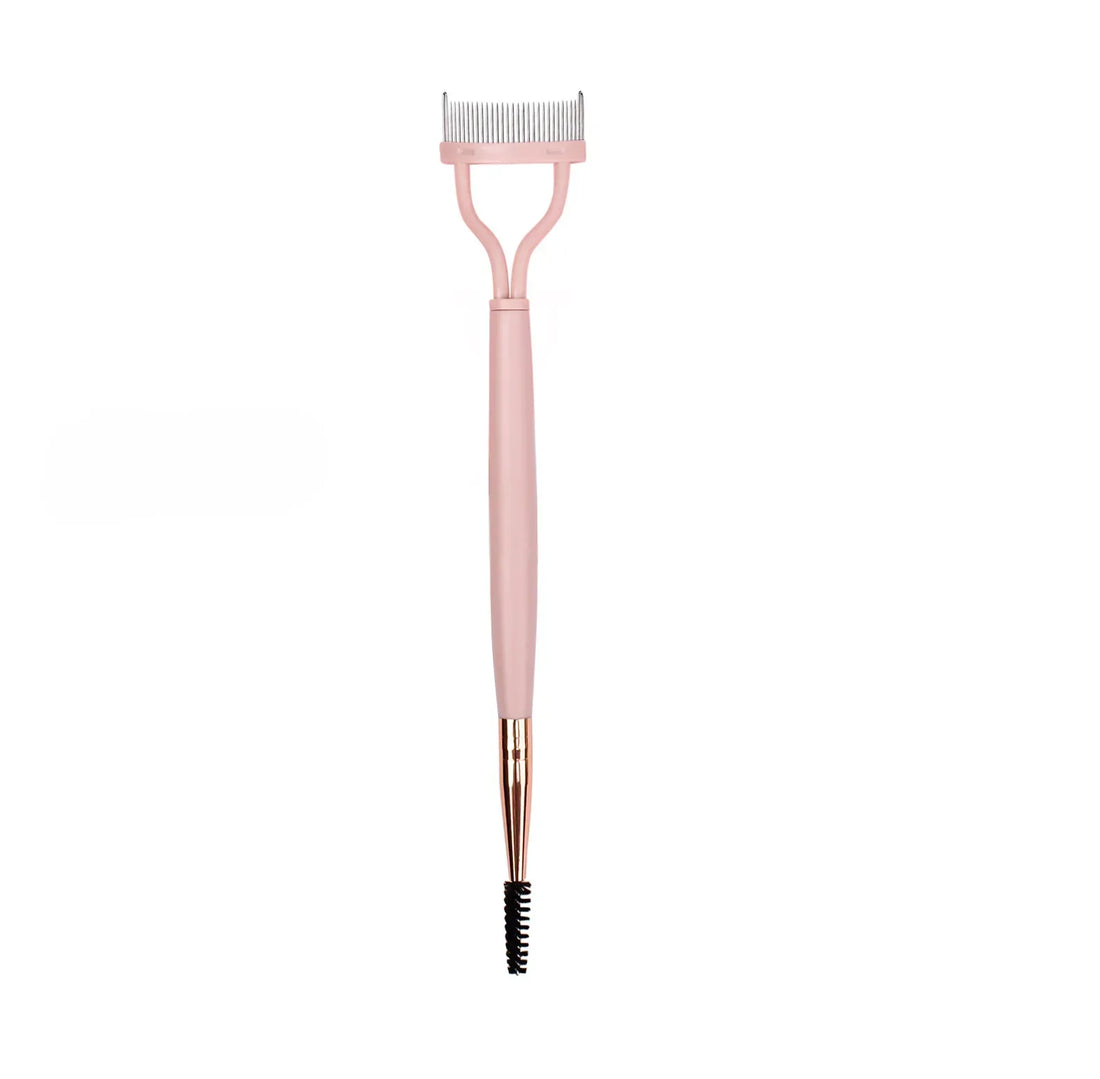 2-in-1 Folding Eyelash Curler & Brush Comb