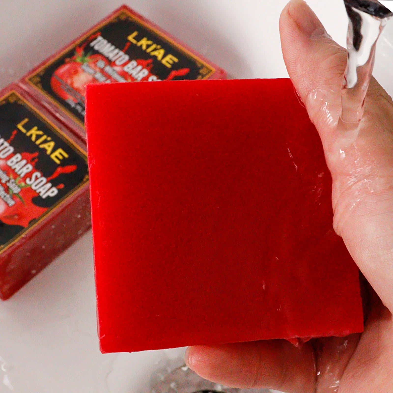 LKIAE Tomato Scented Natural Bar Soap – Face & Body, 200g