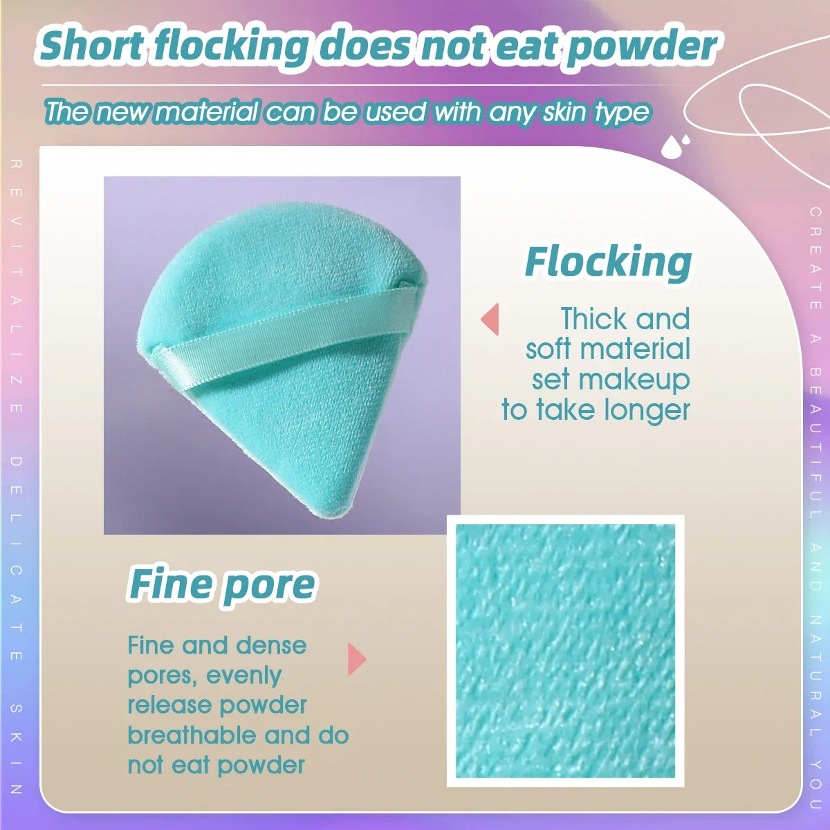 Triangle Velvet Mini Powder Puffs – 10/20PCS