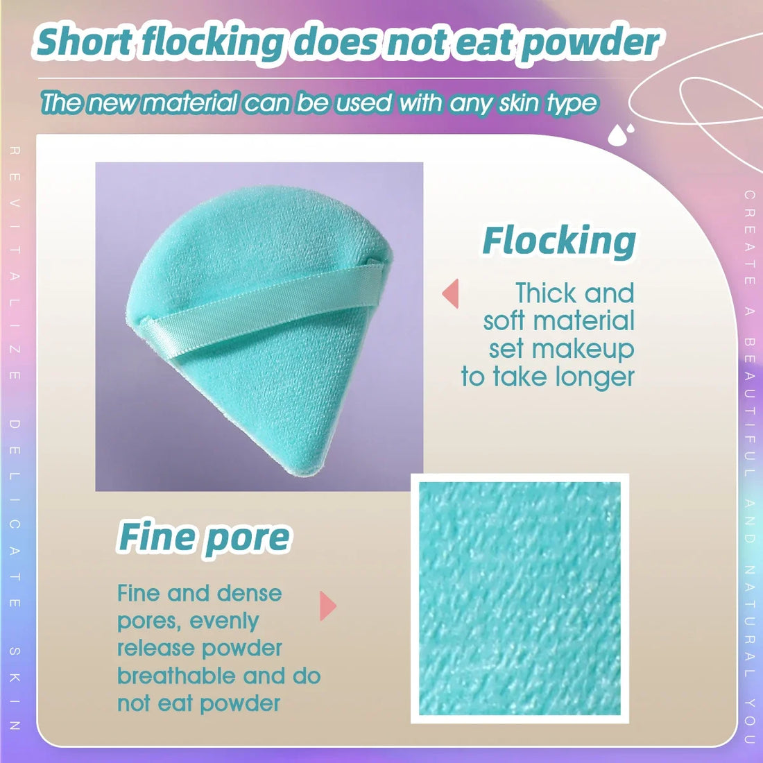 Triangle Velvet Mini Powder Puffs – 10/20PCS