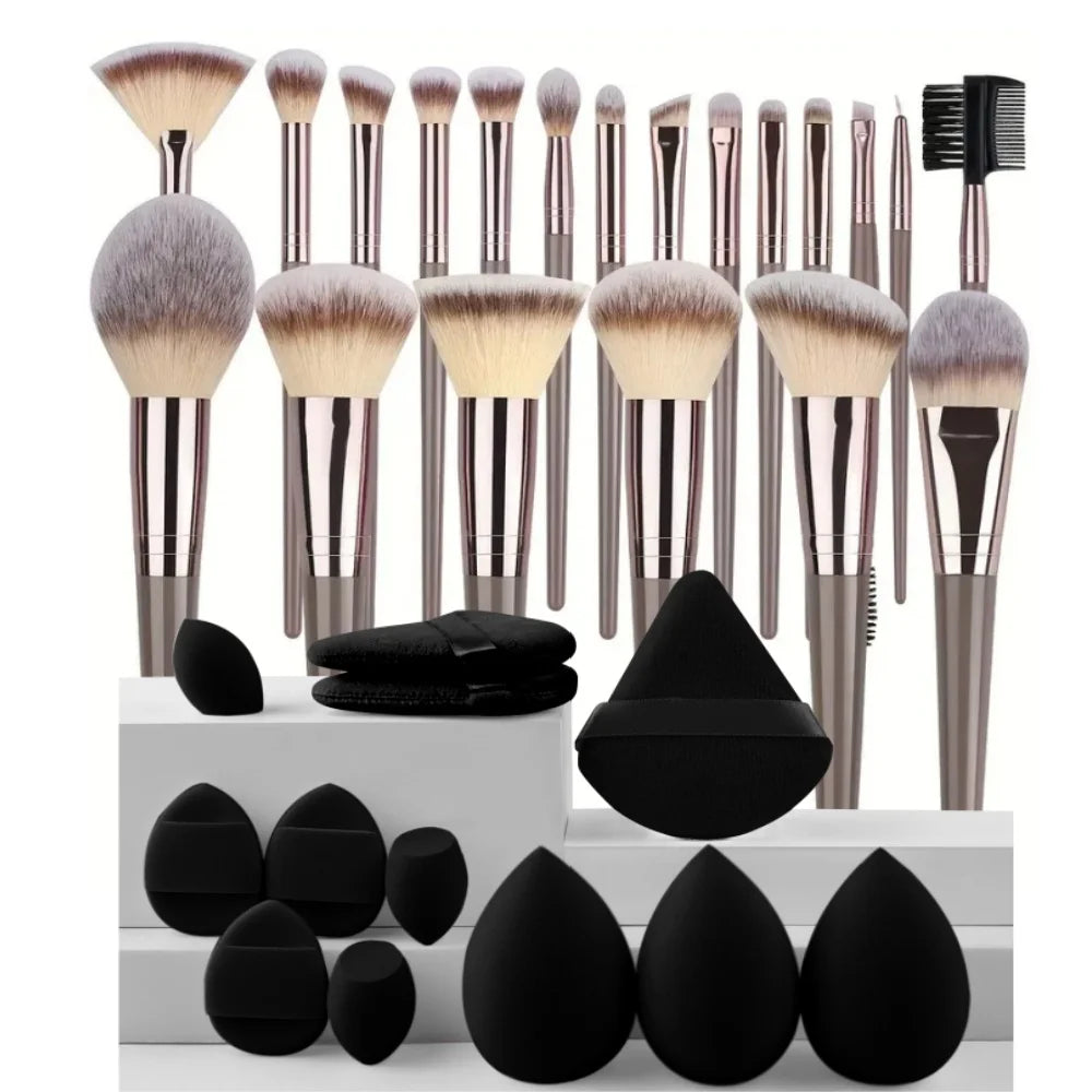 3-20PCS Makeup Brush Set with Storage Box