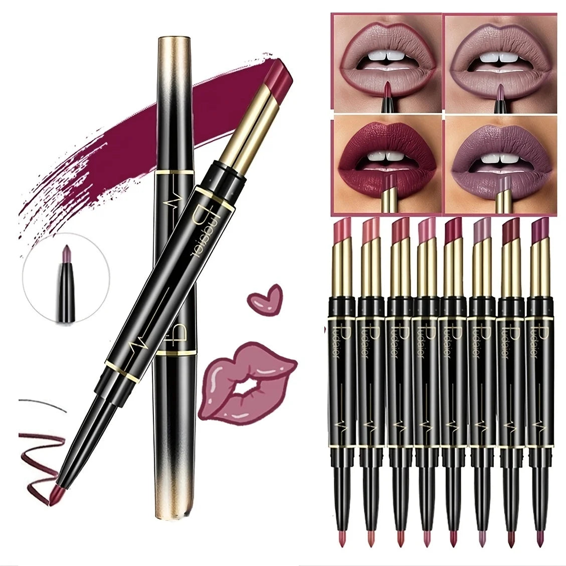Double-Ended Matte Lip Liner & Lipstick – Nude
