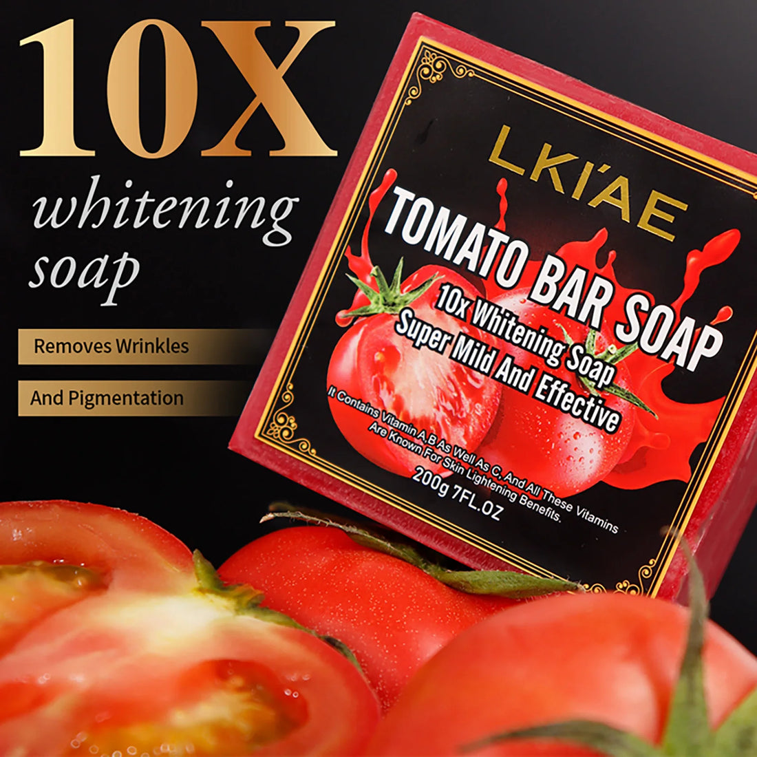 LKIAE Tomato Scented Natural Bar Soap – Face & Body, 200g
