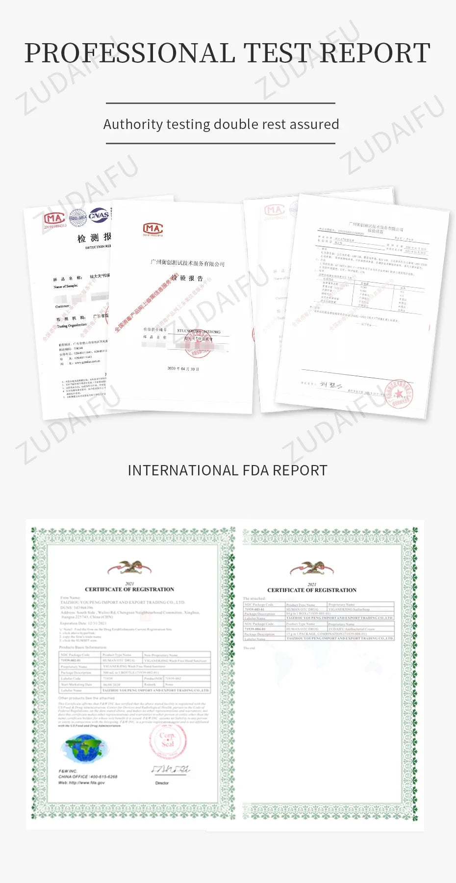 Zudaifu 3rd Gen Herbal Body Cream – 10PCS