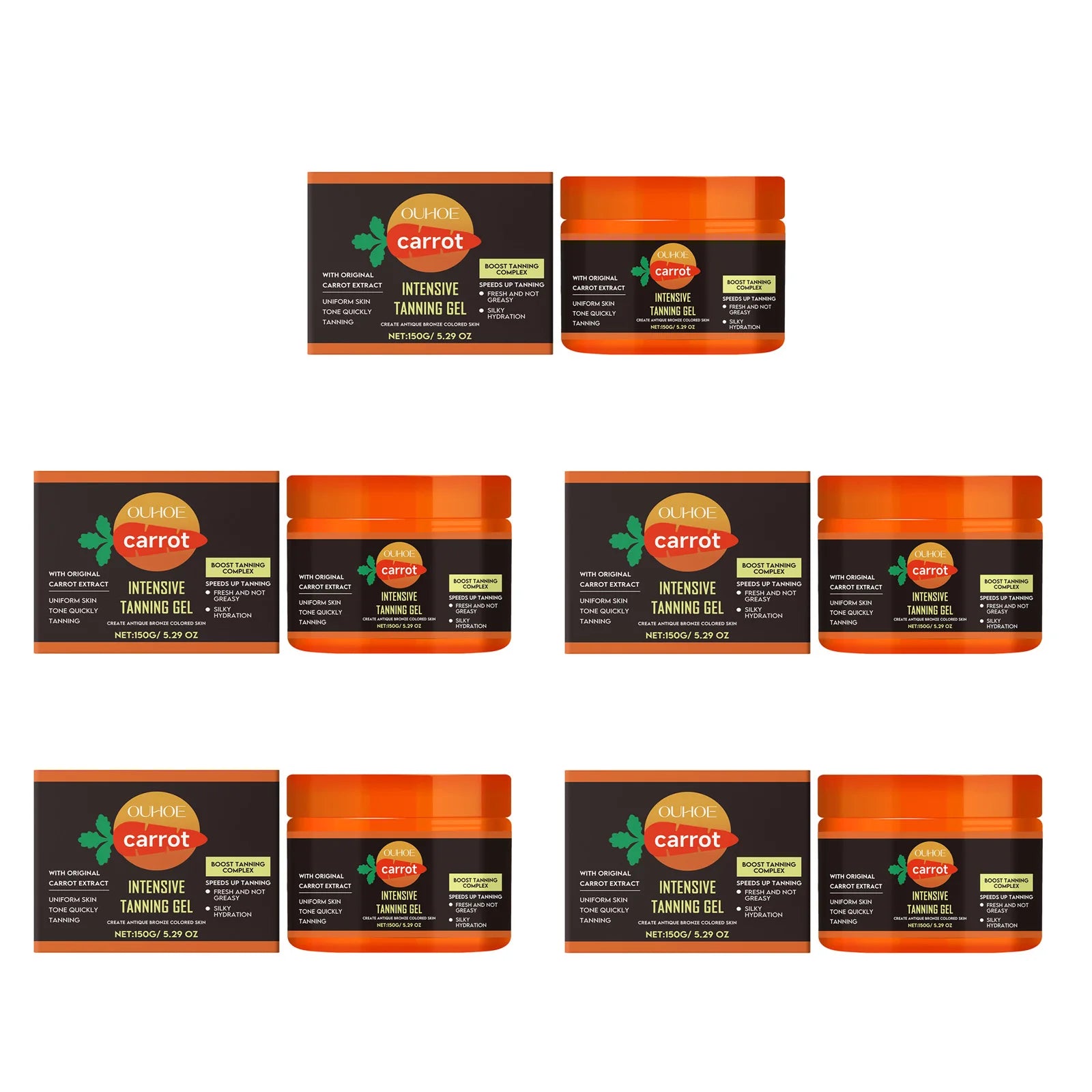 Carrot Tanning Gel – Hydrating Sunless Tan for Face & Body