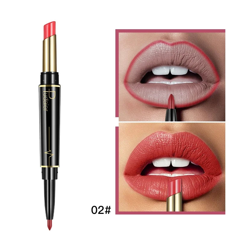 Double-Ended Matte Lip Liner & Lipstick – Nude