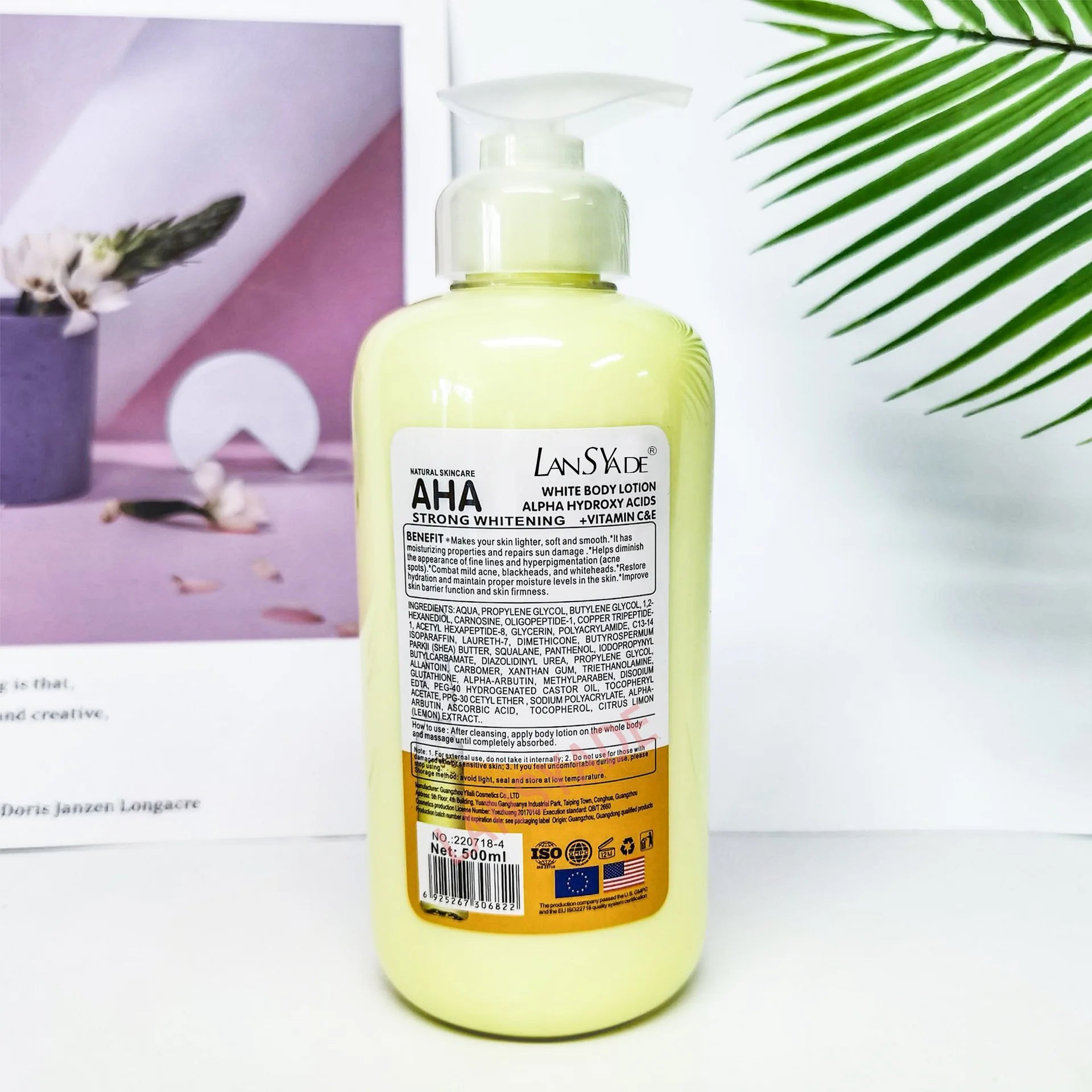 500ml Whitening Body Lotion – AHA + Vitamin C & E