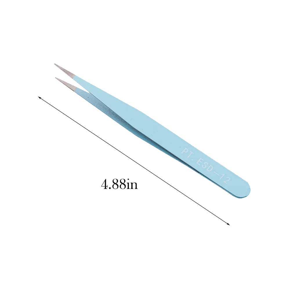 Stainless Steel Eyelash Extension Tweezers – Curved & Straight