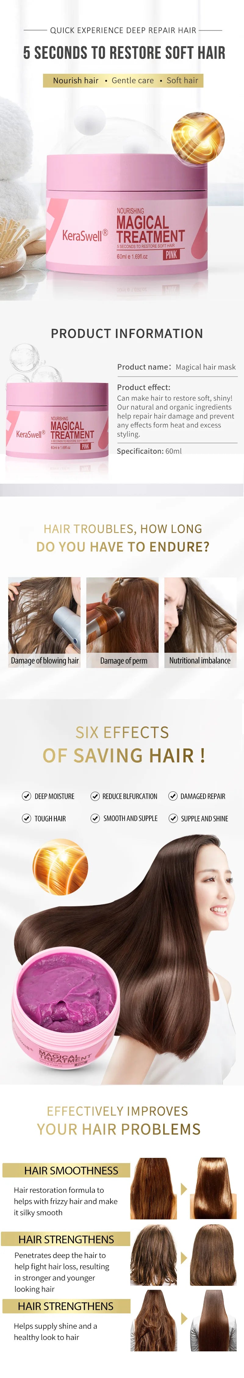 Magical Keratin Hair Mask – 5-Second Repair & Nourish