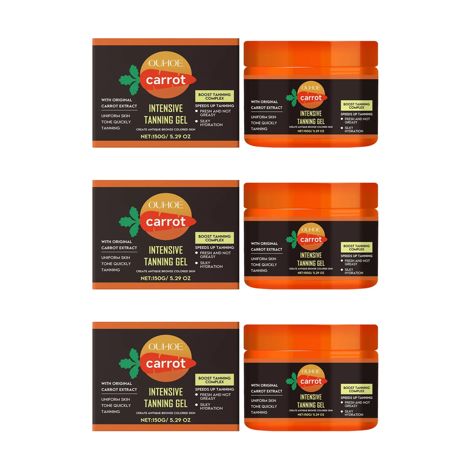 Carrot Tanning Gel – Hydrating Sunless Tan for Face & Body