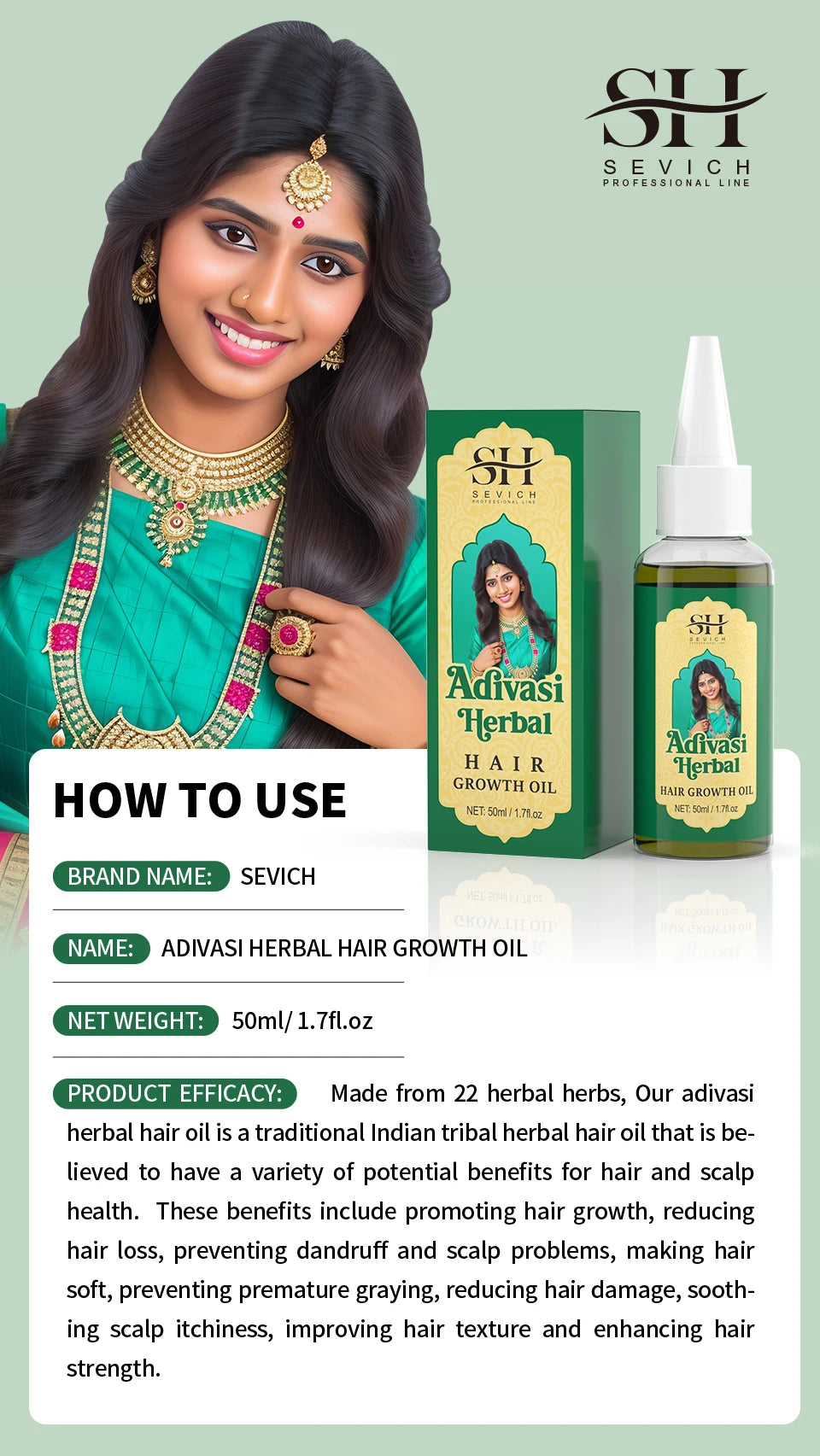Ayurvedic Hair Growth Oil – Organic Hair Regrowth Serum